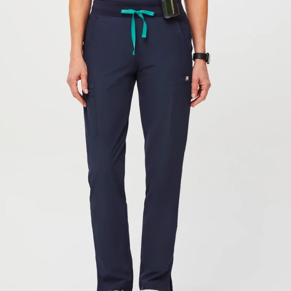 FIGS YOLA FREEX LINED SKINNY SCRUB PANTS 2.0 NAVY - XS